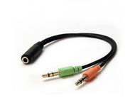 Кабели и Адаптери Аудио сплитер (адаптер) 1 х 3.5 женско към 2 х 3.5 мъжко за мобилни устройства