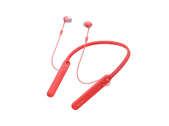 Слушалки Sony WI-C400, в червени