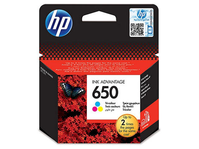 Консумативи Оригинален HP 650 Tri-color Ink Cartridge