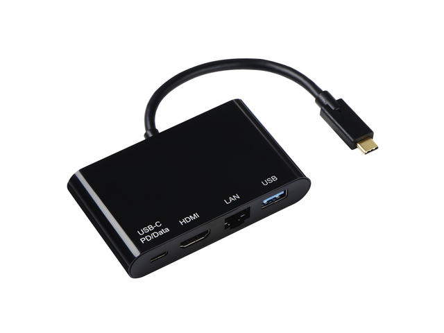 Кабели и Адаптери Hama 4-в-1 USB-C Multiport адаптер за USB 3.1