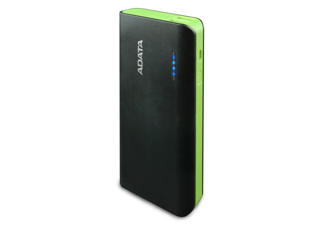 Външни батерии ADATA PT100 10000mAh, в черно-зелено