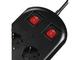 Разклонители Hama Power Strip, 10 гнезда, 2 ключа, 2 метра, в черно