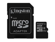 Карти памет 16GB microSDHC Kingston Canvas Select
