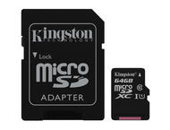 Карти памет 64GB microSDXC Kingston Canvas Select Class 10