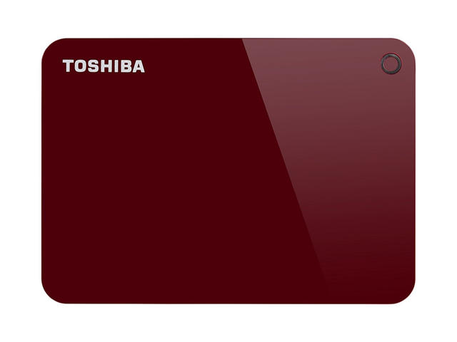 Външни HDD 1TB Toshiba Canvio Advance, в червено