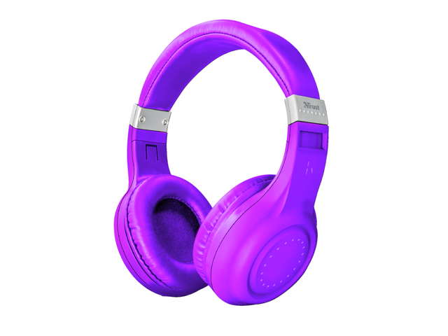 Слушалки TRUST Dura Bluetooth, виолетови