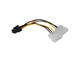 Кабели и Адаптери Makki Адаптер Adapter 2xMolex to 6pin PCI-E VGA - MAKKI-CE313-0.15m