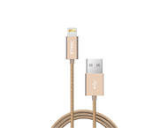 Кабели и Адаптери iWalk Lightning to USB cable Braided Nylon, Gold