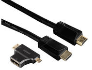 Кабели и Адаптери Кабел Hama 122227 HDMI - HDMI + HDMI адаптер