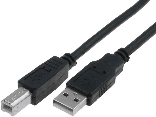 Кабели и Адаптери VCom Кабел USB 2.0 AM / BM Black - CU201-B-1.8m