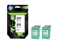 Консумативи Оригинален HP 343 2-pack Tri-color Inkjet Print Cartridges