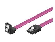 Кабели и Адаптери VCom Кабел SATA Cable W/Lock Right Angle Pink
