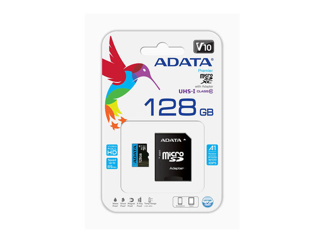 Карти памет 128GB microSDXC ADATA Premier Class 10 UHS-I
