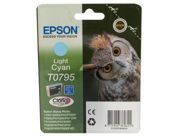 Консумативи Оригинален Epson T0795 Light Cyan Ink Cartridge