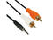 Кабели и Адаптери VCom Аудио Кабел 3.5mm Stereo M / 2x RCA M - CV212-3m
