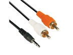 Кабели и Адаптери VCom Аудио Кабел 3.5mm Stereo M / 2x RCA M - CV212-3m