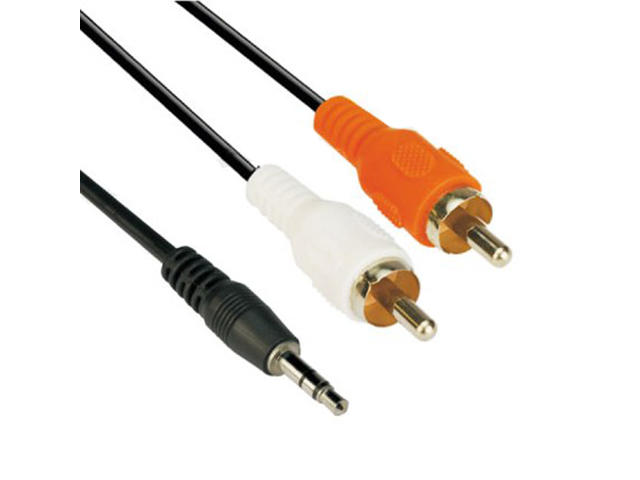 Кабели и Адаптери VCom Аудио Кабел 3.5mm Stereo M / 2x RCA M - CV212-3m