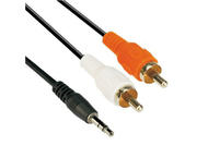 Кабели и Адаптери VCom Аудио Кабел 3.5mm Stereo M / 2x RCA M - CV212-5m