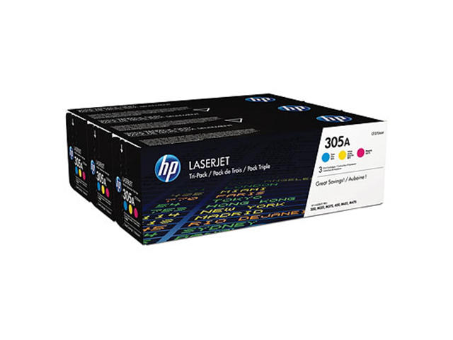 Консумативи Оригинален HP 305A CYM Tri-Pack Laserjet Toner Cartridge