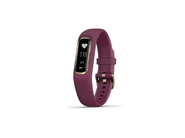Смарт гривни Garmin vivosmart 4 Rose Gold с Berry каишка, S/M