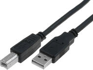 Кабели и Адаптери VCom Кабел USB 2.0 AM / BM Black - CU201-B-5m