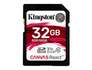 Карти памет 32GB SDHC Kingston Canvas React Class 10 UHS-I U3