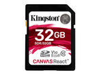 Карти памет 32GB SDHC Kingston Canvas React Class 10 UHS-I U3