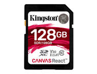 Карти памет 128GB SDXC Kingston Canvas React Class 10 UHS-I U3