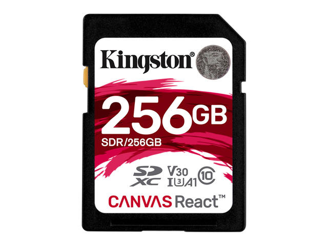 Карти памет 256GB SDXC Kingston Canvas React Class 10 UHS-I U3