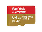 Карти памет 64GB microSDXC SanDisk Extreme V30 A2