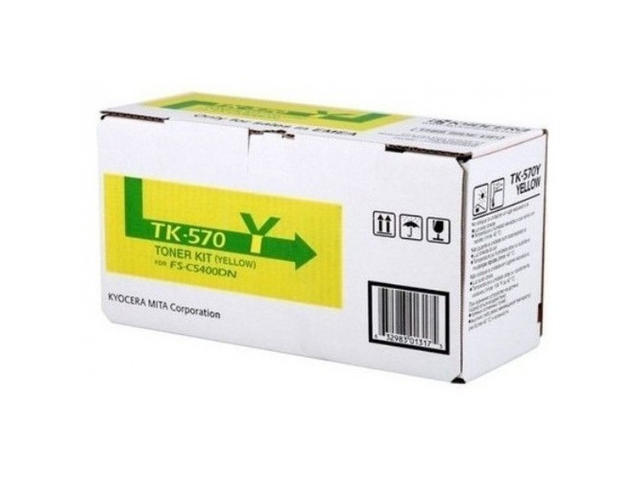 Консумативи Оригинална тонер касета Kyocera TK-570Y, жълта