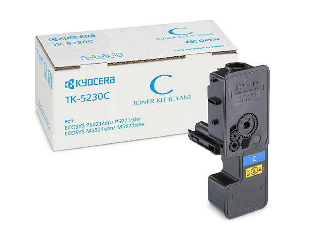 Консумативи Оригинална тонер касета Kyocera TK-5230C, синя