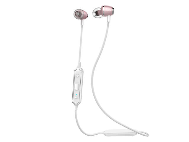 Слушалки iLuv Metal Forge Air 2, в бяло-розово