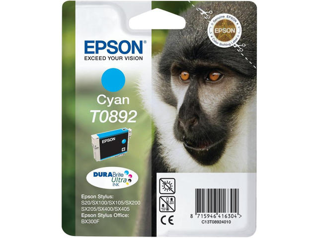 Консумативи Оригинален Epson T0892 Cyan Ink Cartridge