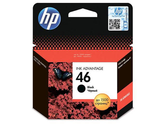Консумативи Оригинален HP 46 Original Ink Cartridge, Black