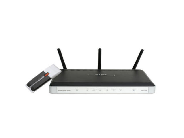 Мрежово оборудване D-Link Wireless N ADSL2+ Router Kit (рутер + USB донгъл в комплекта)