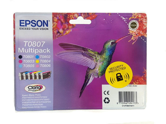 Консумативи Оригинален Epson Multipack 6-colours T0807 Claria Photographic Ink