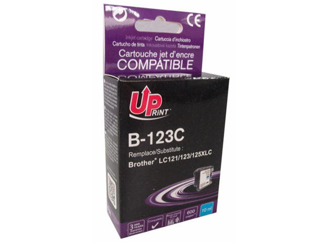 Консумативи Съвместим UPRINT LC121/123/127 Cyan, Brother