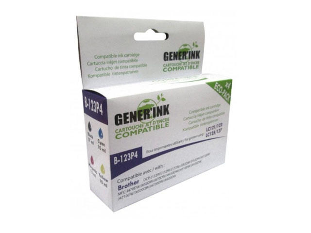 Консумативи Съвместим Generink C121/123/127 Cyan, Brother