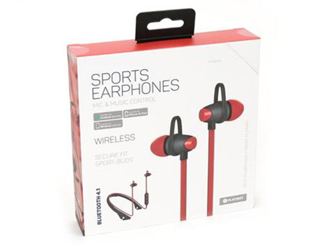 Слушалки Platinet PM1065, черни-червени