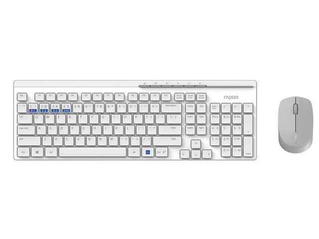 Клавиатури Rapoo 8100M Multi Mode, в бяло