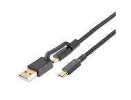 Кабели и Адаптери 4smarts ComboCord 5A USB-A and USB-C to USB-C