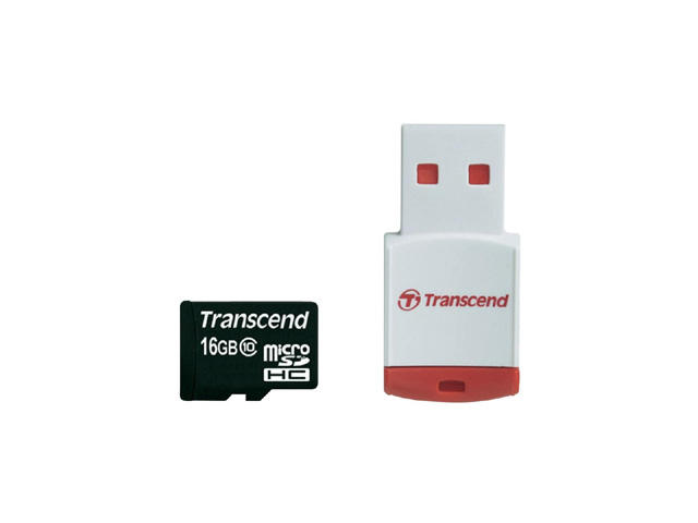 Карти памет 16GB microSDHC карта Transcend Class 10 P3
