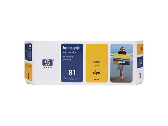 Консумативи Оригинален HP 81 680-ml Yellow Dye Ink Cartridge