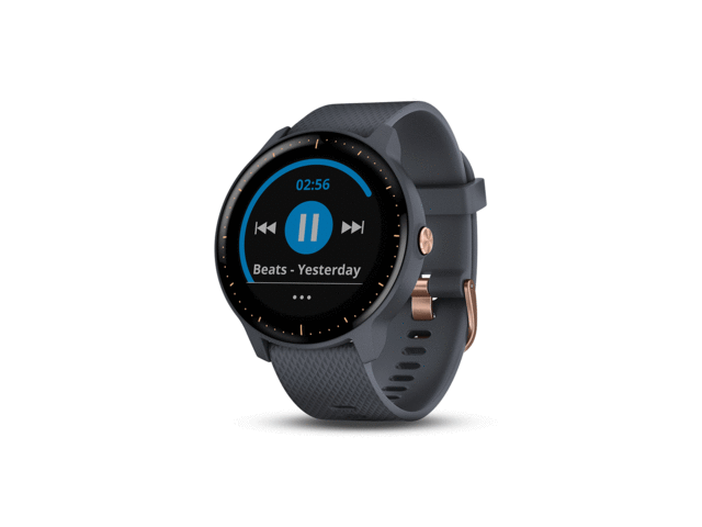 Смарт часовници Garmin vivoactive 3 Music, Granite Blue/Rose Gold