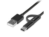 Кабели и Адаптери 4smarts ComboCord MicroUSB + USB-C Metal Cable