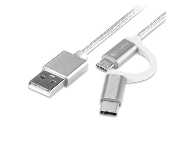 Кабели и Адаптери 4smarts ComboCord MicroUSB + USB-C cable