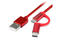 Кабели и Адаптери 4smarts ComboCord MicroUSB + USB-C cable Red