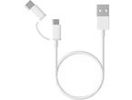 Кабели и Адаптери Xiaomi Кабел Mi 2-in-1 USB Cable Micro USB to Type C (30cm)