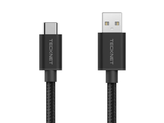 Кабели и Адаптери TeckNet TA502 Braided 3.1 USB-A to USB-C Cable Black